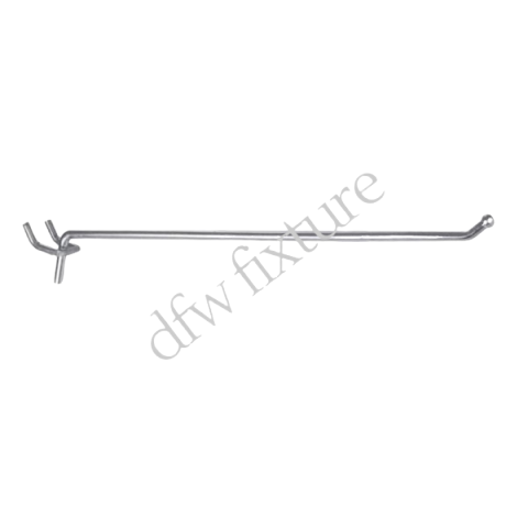 10 Inch Peg Board Hook - Chrome