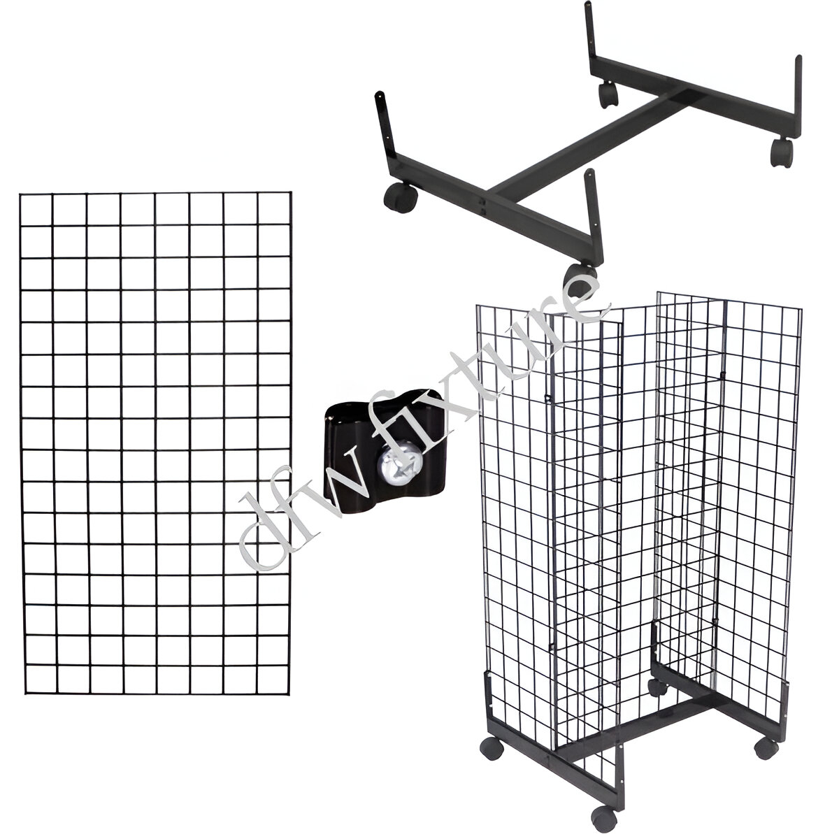 Grid 2ft H-Unit- 4ft- Black