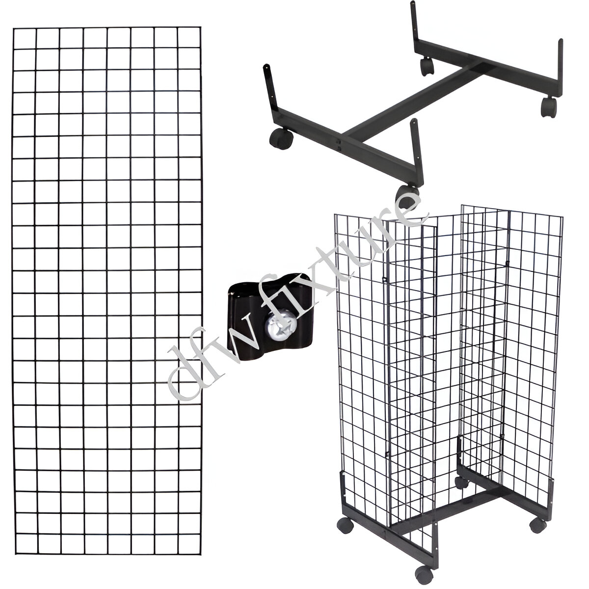 Grid 2ft H-Unit Display- 6ft- Black