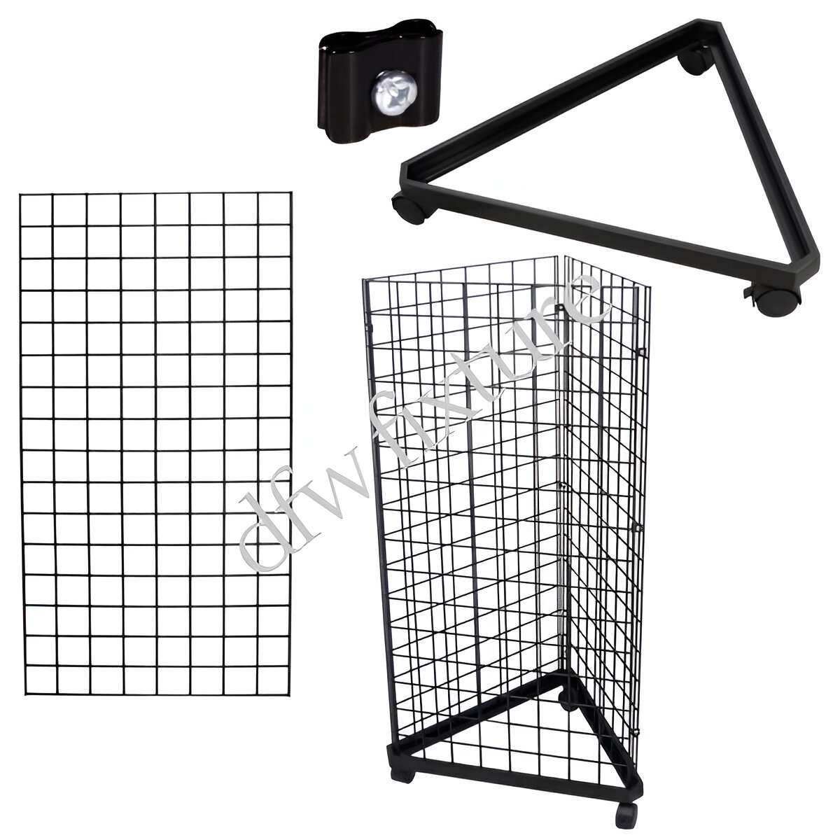 Grid Triangle Display- 4ft- Black