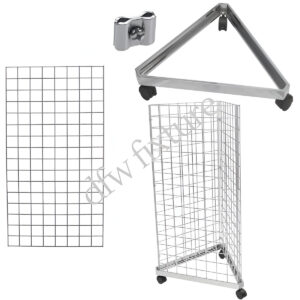 Grid Triangle Display- 4ft- Chrome