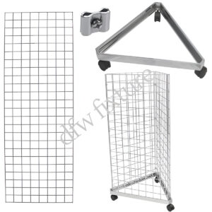 Grid L Leg Display- 4ft- Chrome