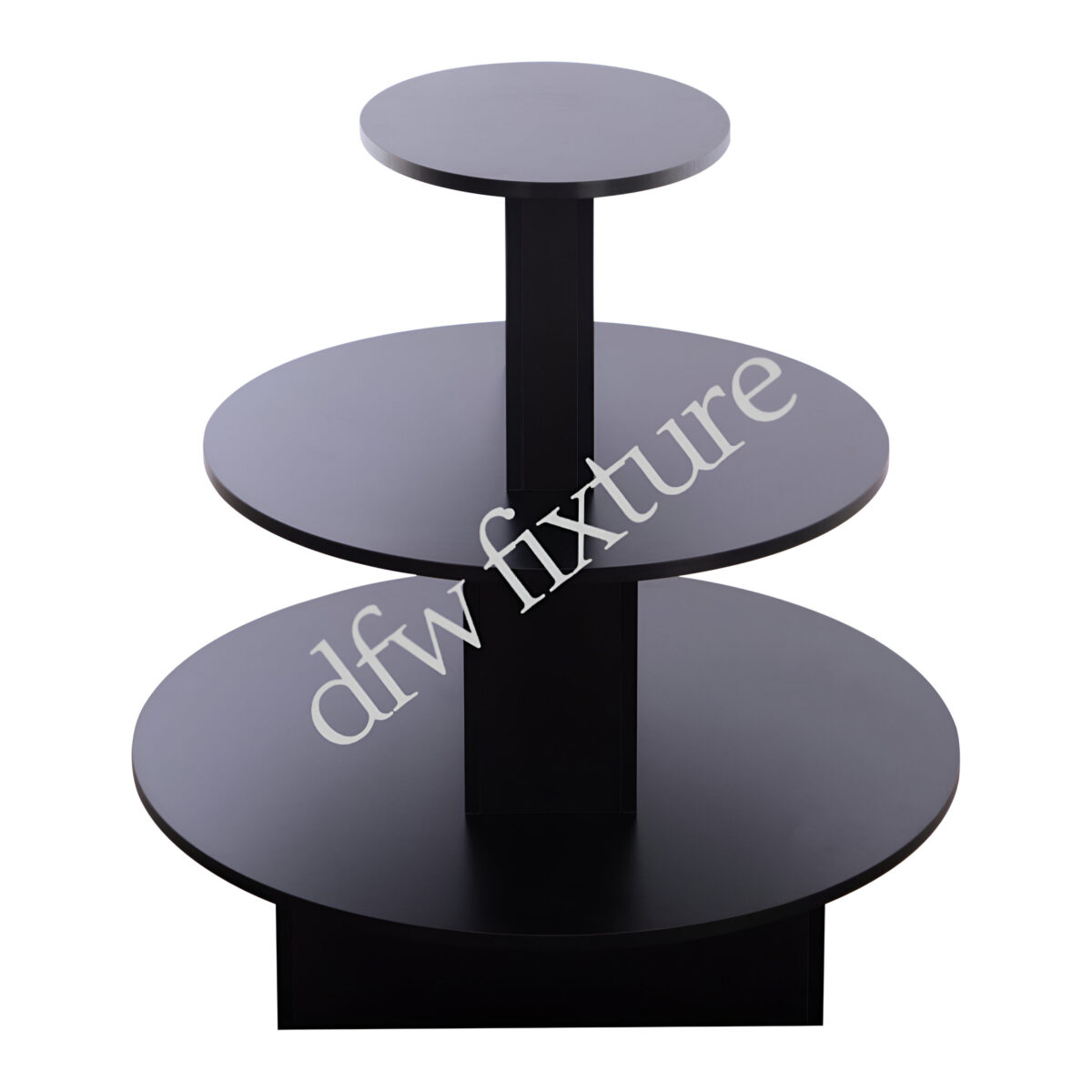 3 Tier Round Display Table-Black