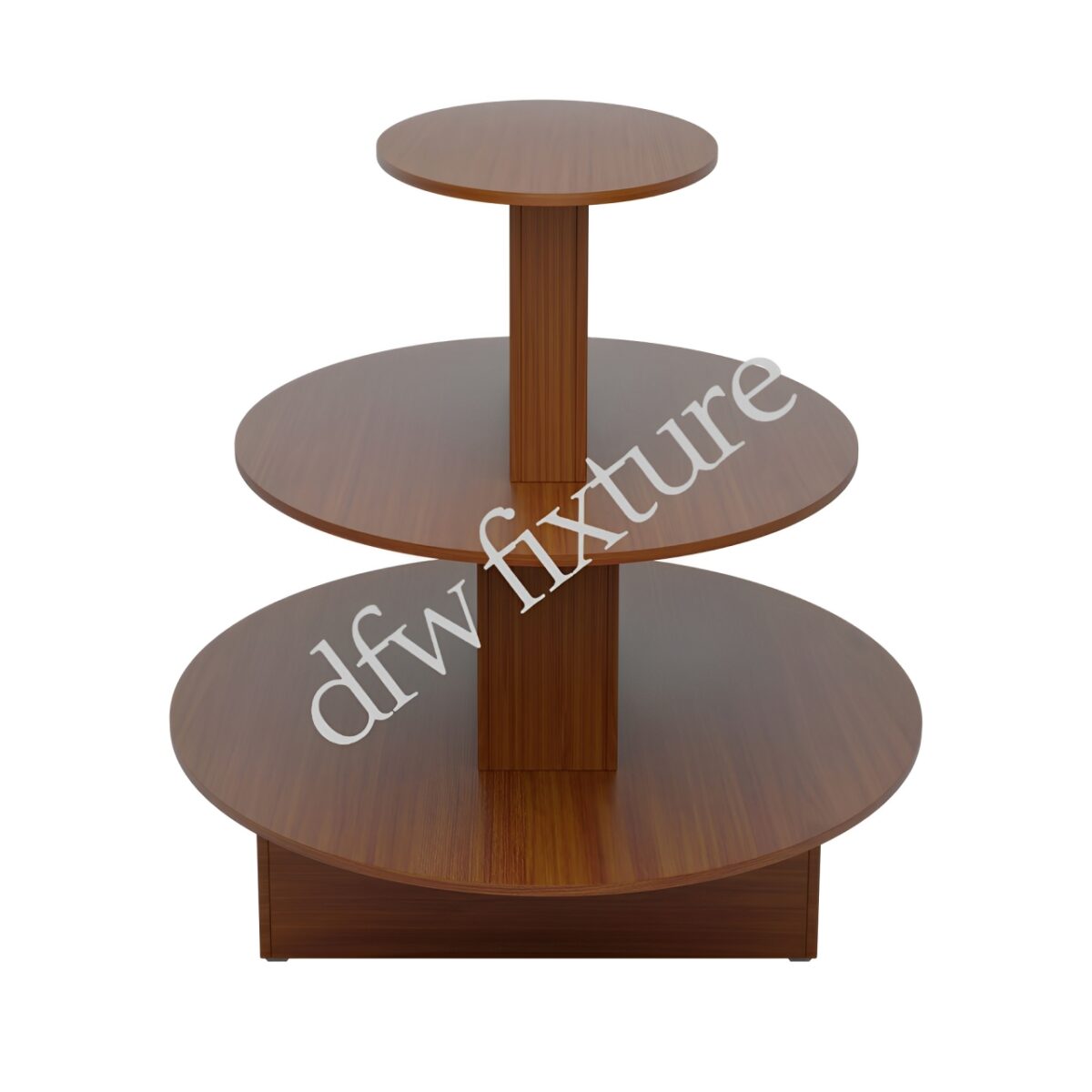 3 Tier Round Display Table-Cherry