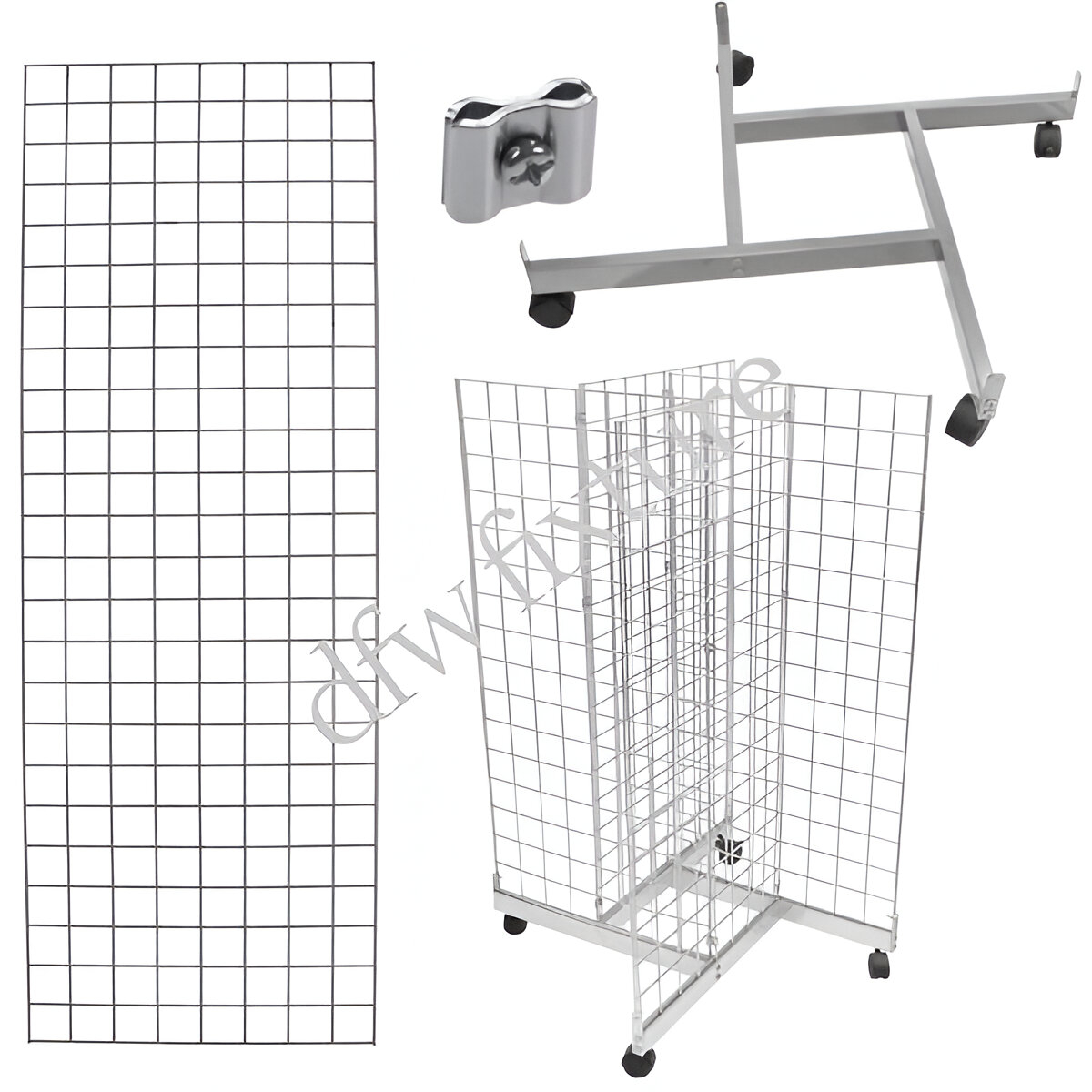 Grid 4-Way Display- 6ft- Chrome