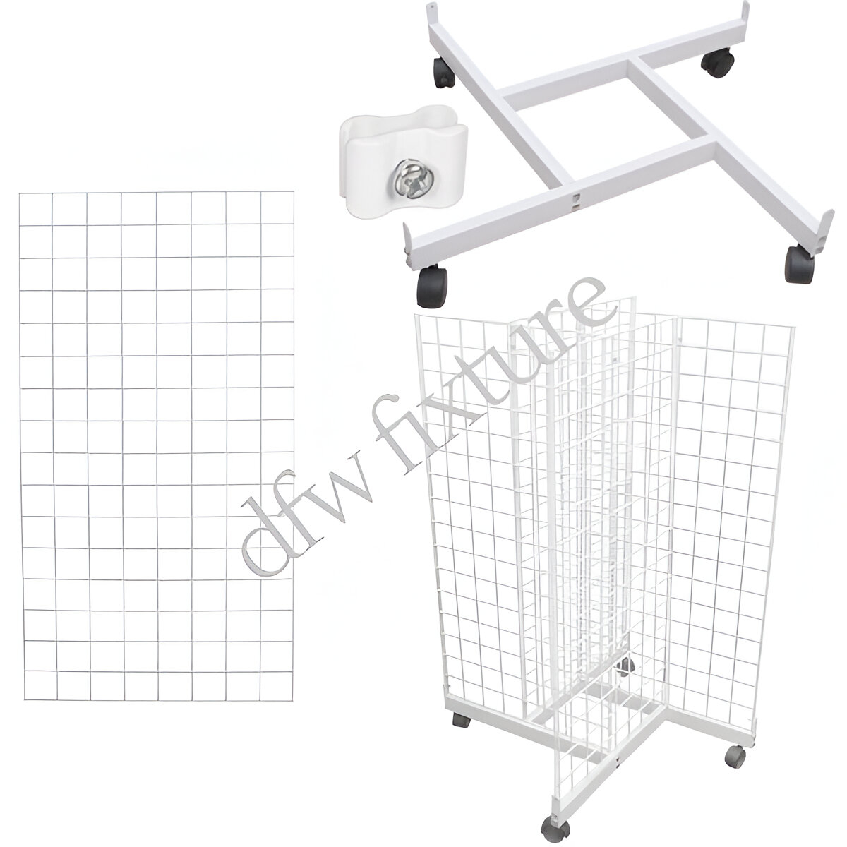 Grid 4-Way Display- 4ft- White