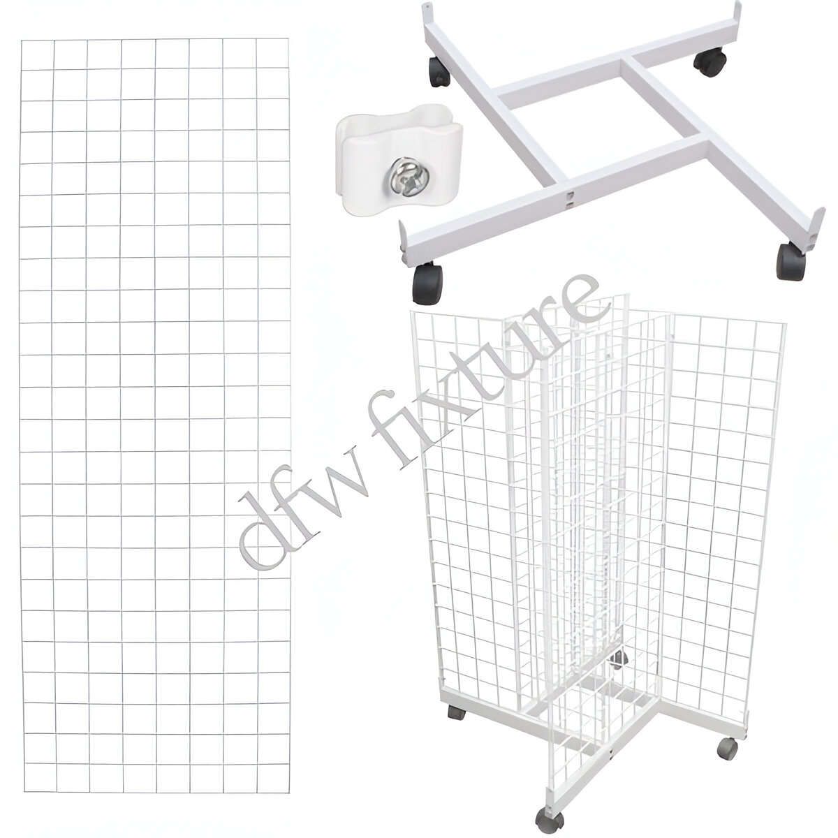 Grid 4-Way Display- 6ft- White