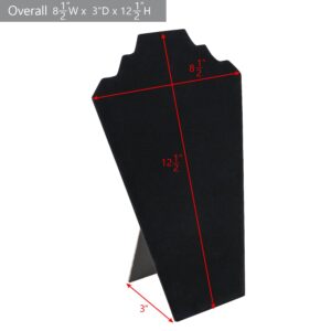 Padded Necklace Easel Display - Black Velvet