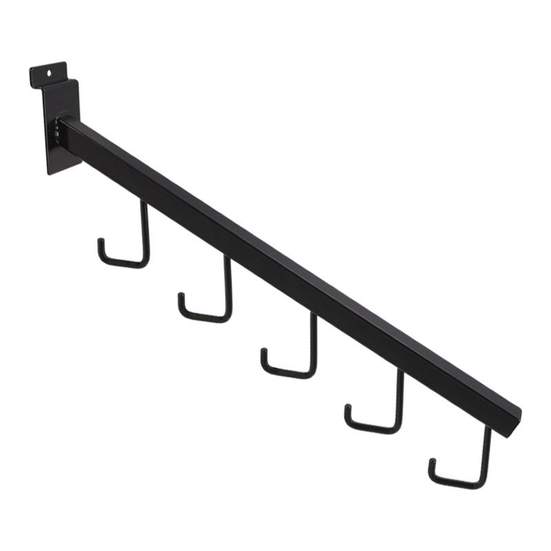 Slatwall 5 Hook Waterfalls- Black
