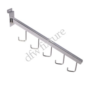 Slatwall 5 Hook Waterfalls-Chrome