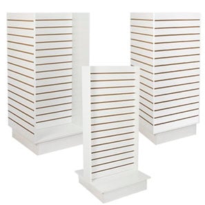 Slatwall Island Merchandisers-White