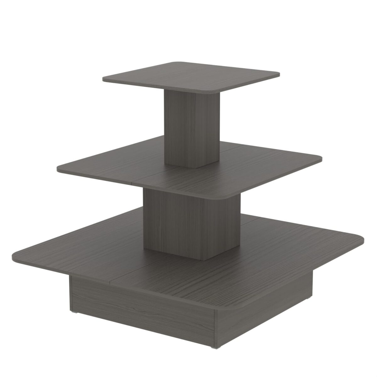 3 Tier Square Display Table- Gray