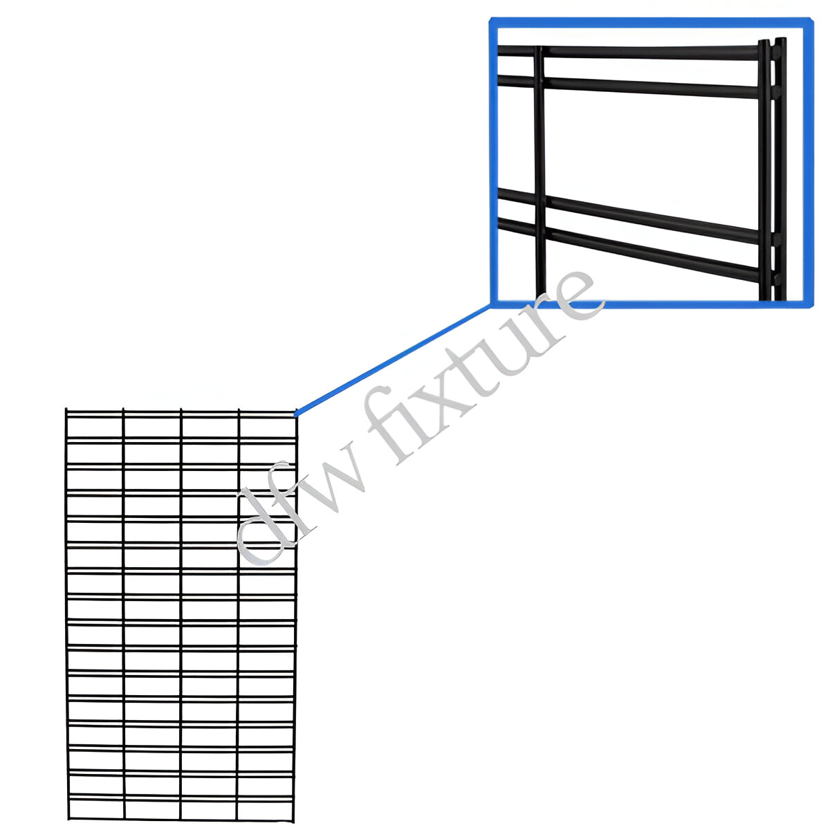 2ft x 4ft Slatgrid Panel - Blac