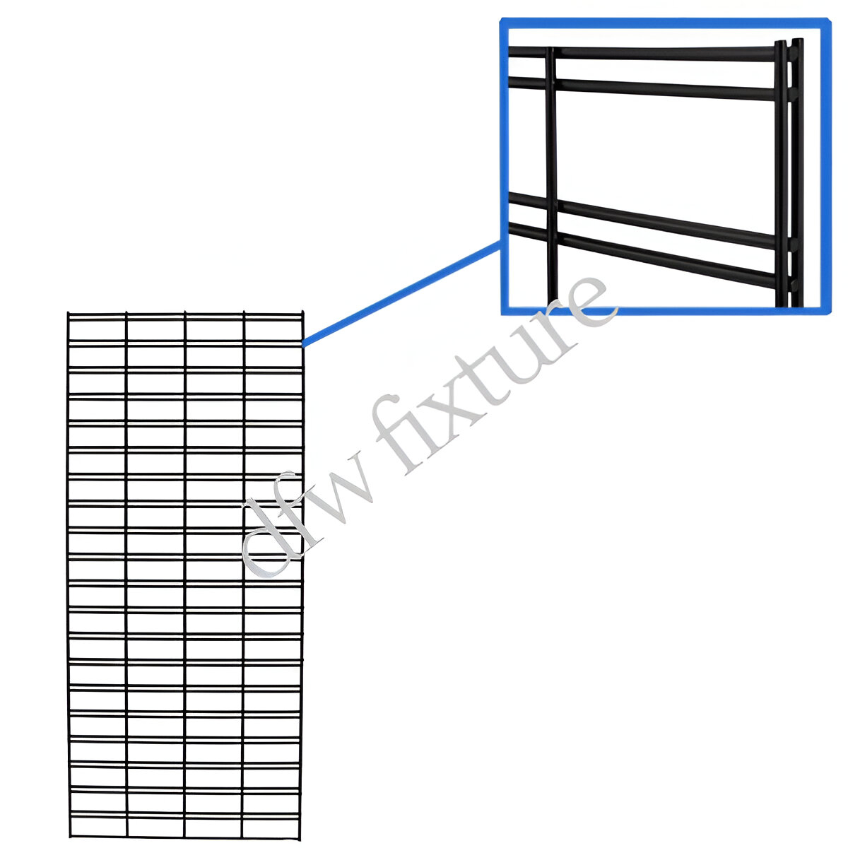 2ft x 5ft Slatgrid Panel - Black