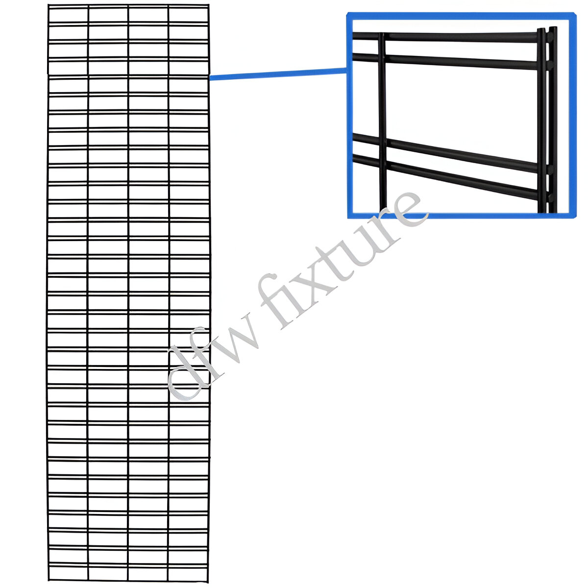 2ft x 8ft Slatgrid Panel - Black