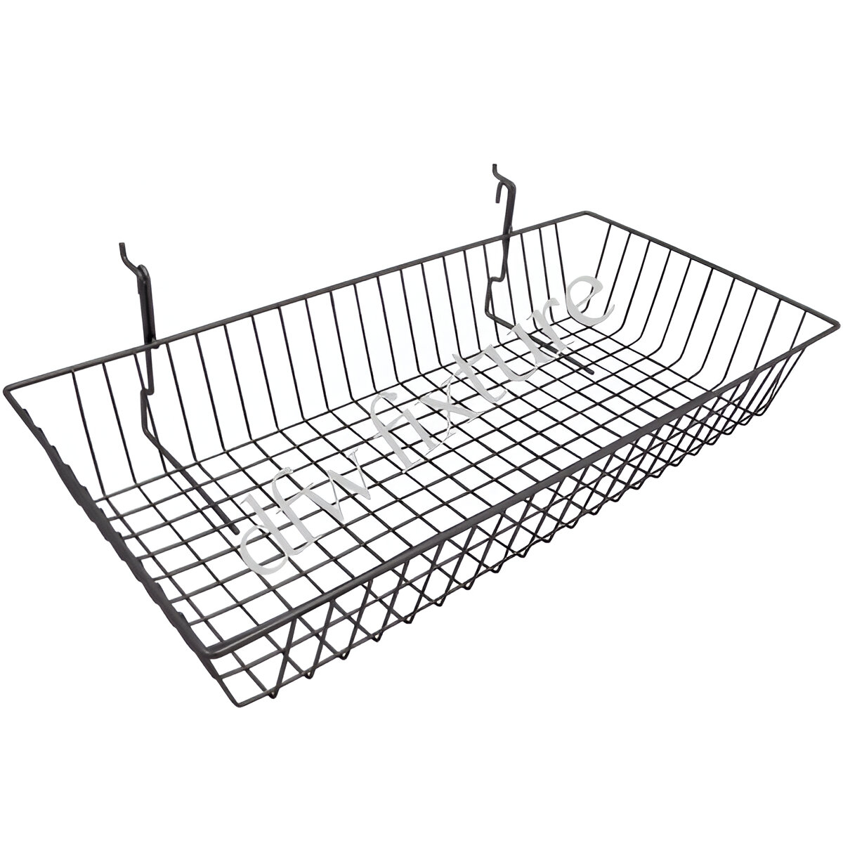 Gridwall/Slatwall Basket - 24x12x4- Black