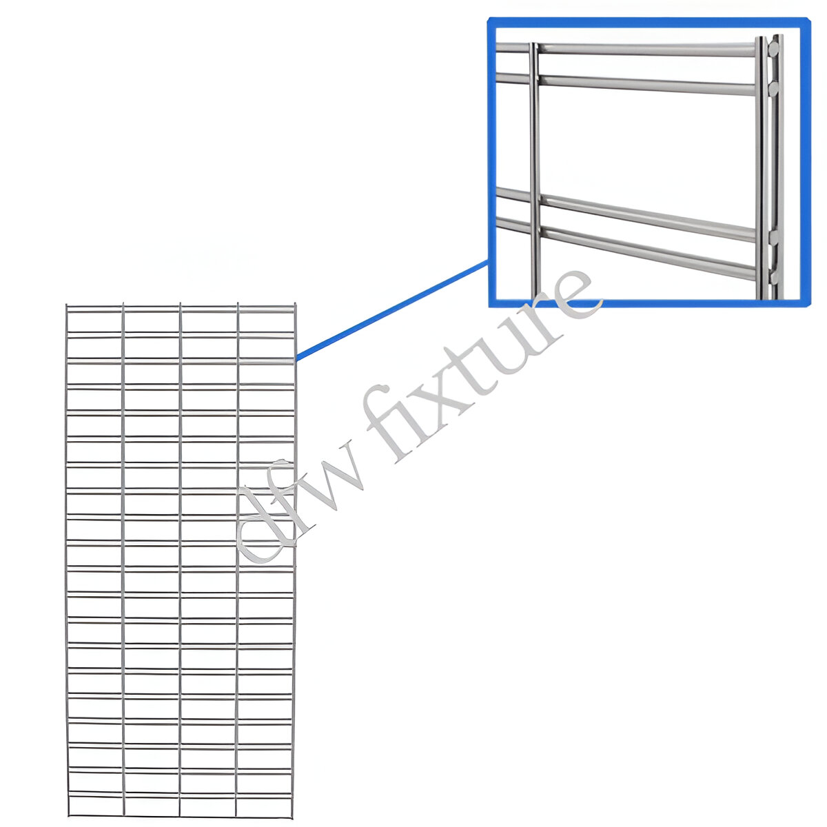 2ft x 5ft Slatgrid Panel - Chrome