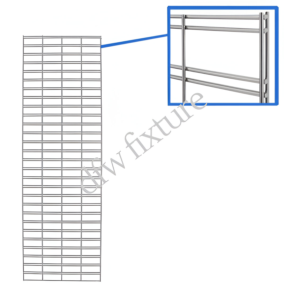 2ft x 7ft Slatgrid Panel - Chrome