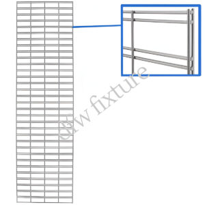2ft x 8ft Slatgrid Panel - Chrome