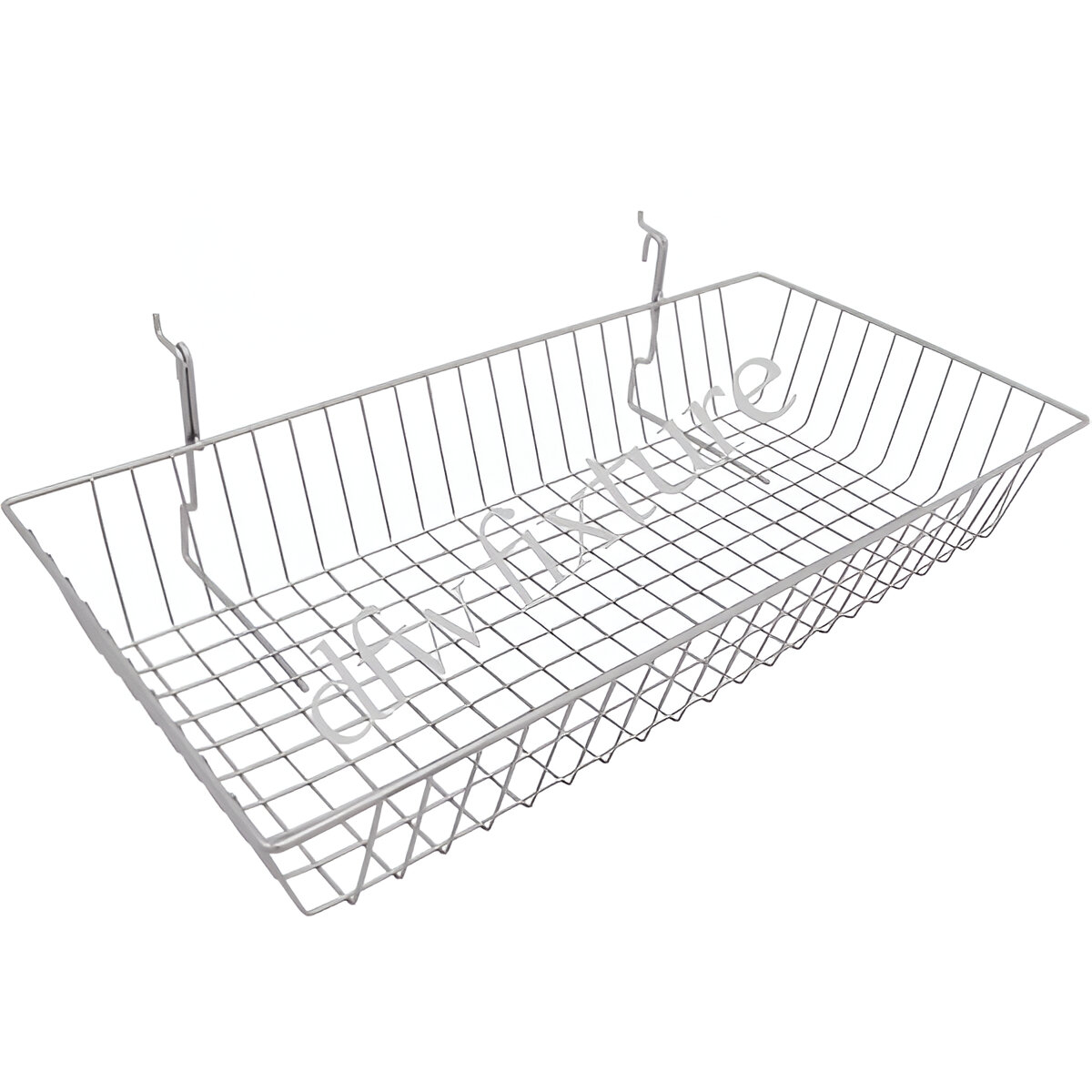 Gridwall/Slatwall Basket - 24x12x4- Chrome