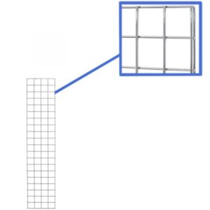 1ft x 5ft Grid Panel - Chrome