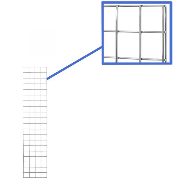 1ft x 5ft Grid Panel - Chrome