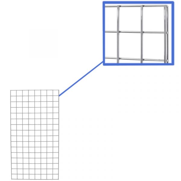 2ft x 4ft Grid Panel - Chrome
