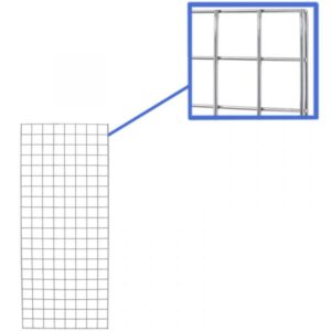2ft x 5ft Grid Panel - Chrome