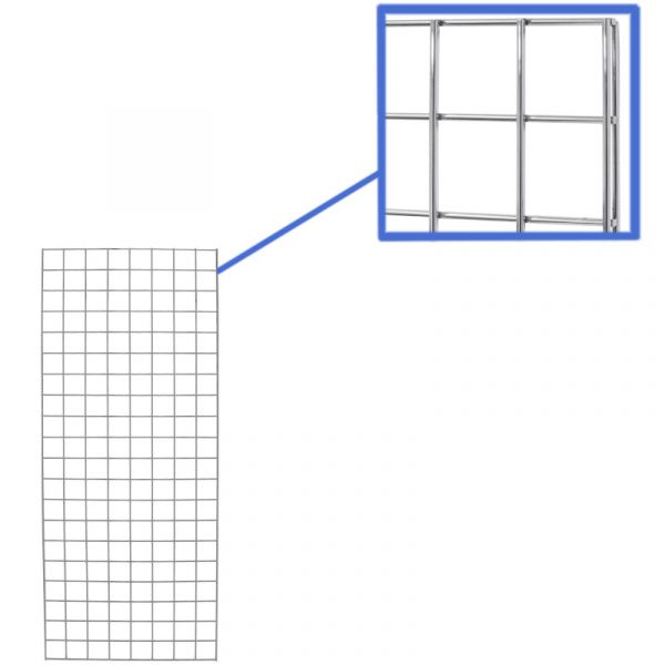 2ft x 5ft Grid Panel - Chrome