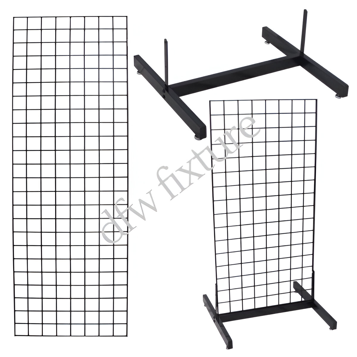 Grid Single Deluxe Display- 6ft- Black