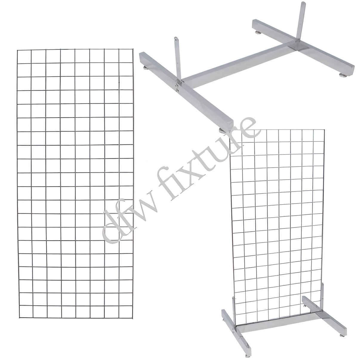 Grid Single Deluxe Display- 5ft- Chrome