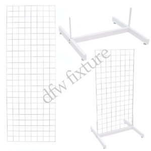 Grid Single Deluxe Display- 6ft- White