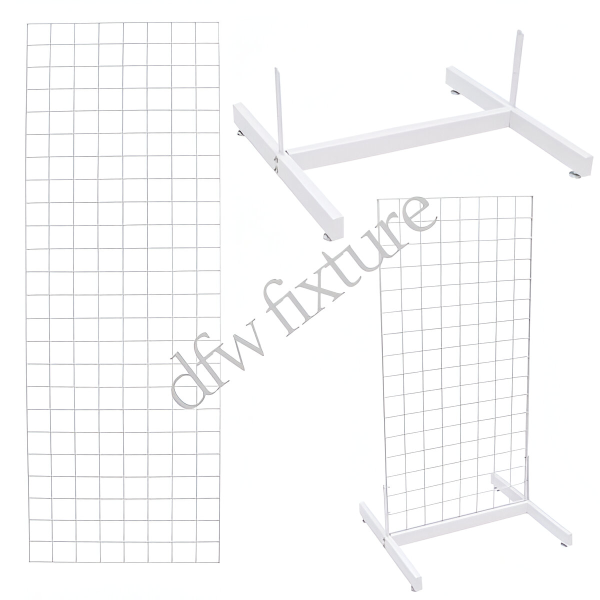 Grid Single Deluxe Display- 6ft- White