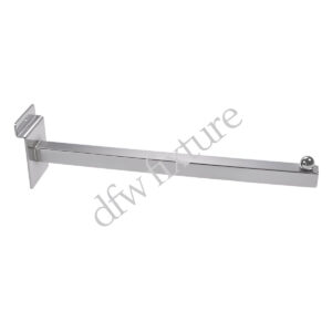 Slatwall 12" Faceout Square Tube-Chrome