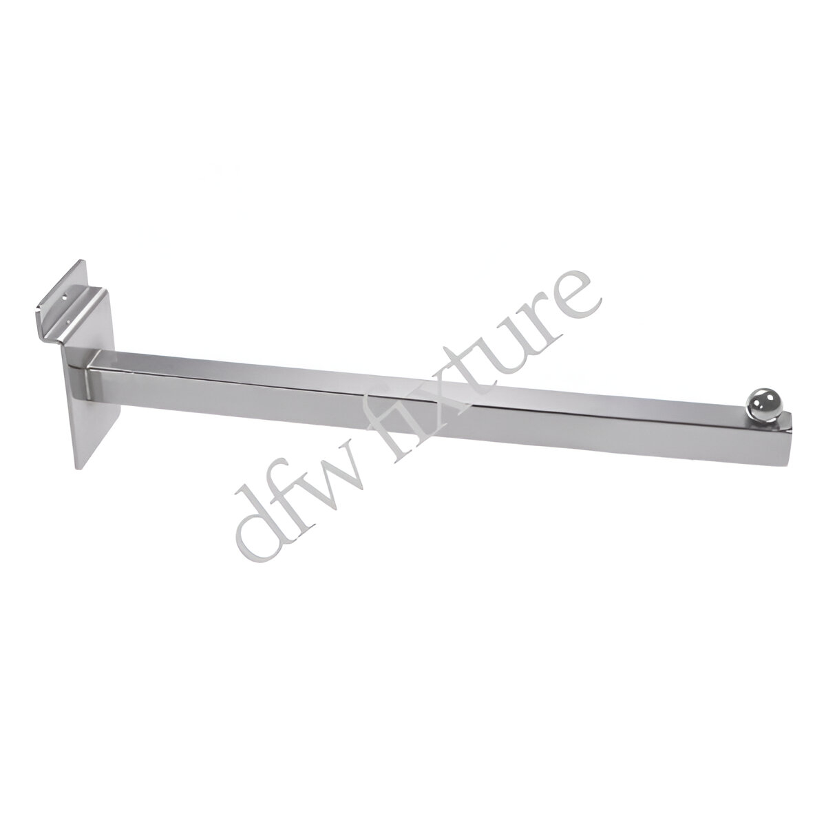 Slatwall 12" Faceout Square Tube-Chrome