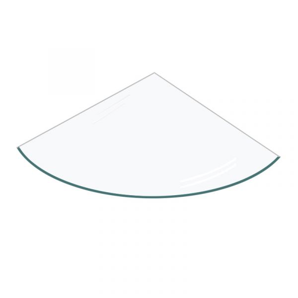 12" Quarter Round Tempered Glass