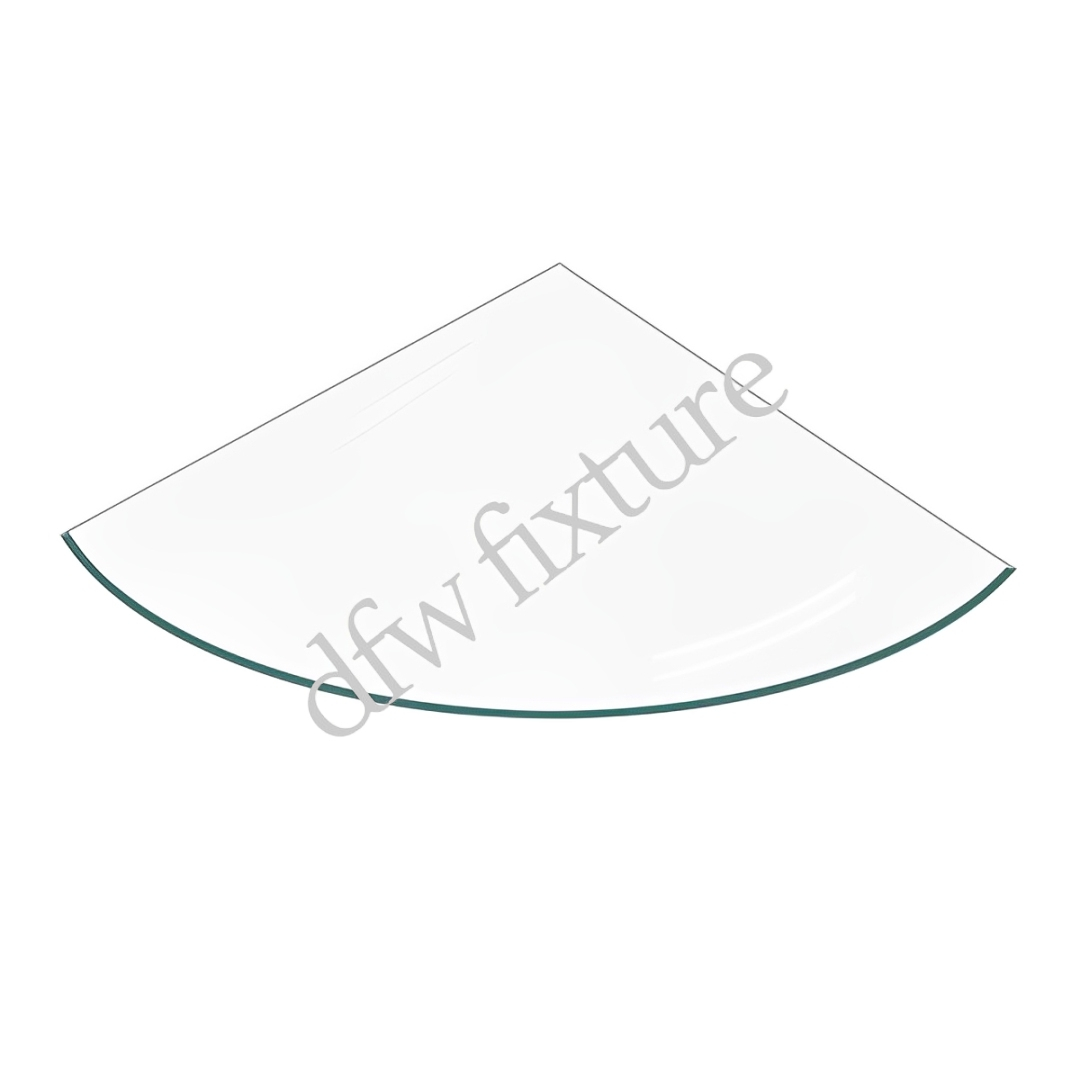 14" Quarter Round Tempered Glass