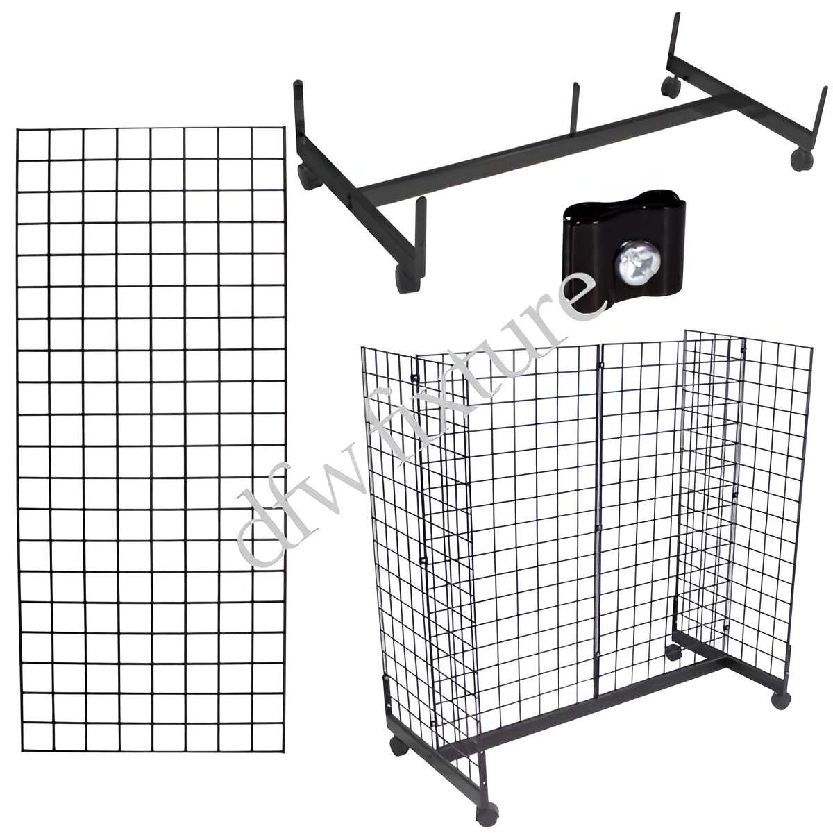 Grid Gondola Display- 5ft- Black