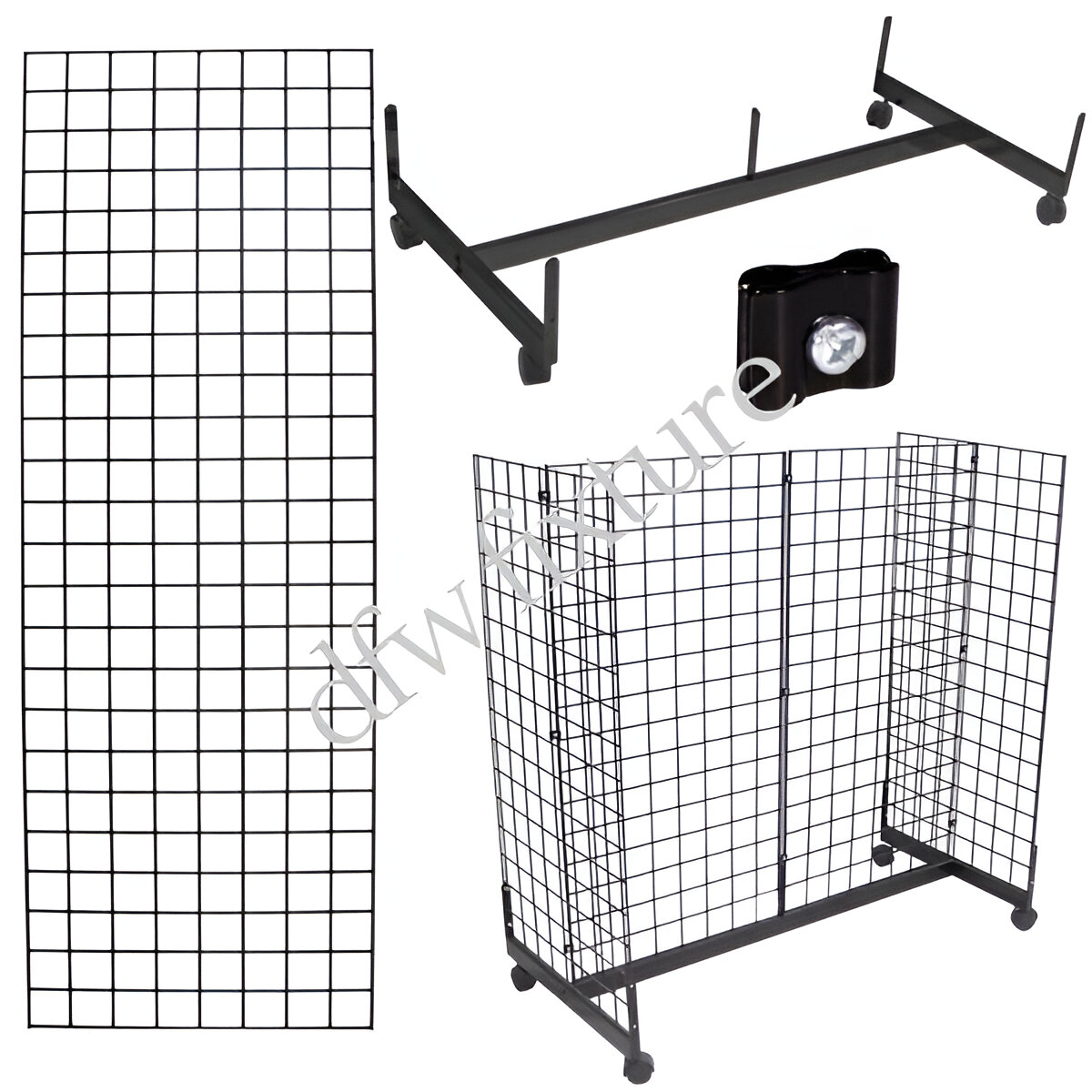 Grid Gondola Display- 6ft- Black