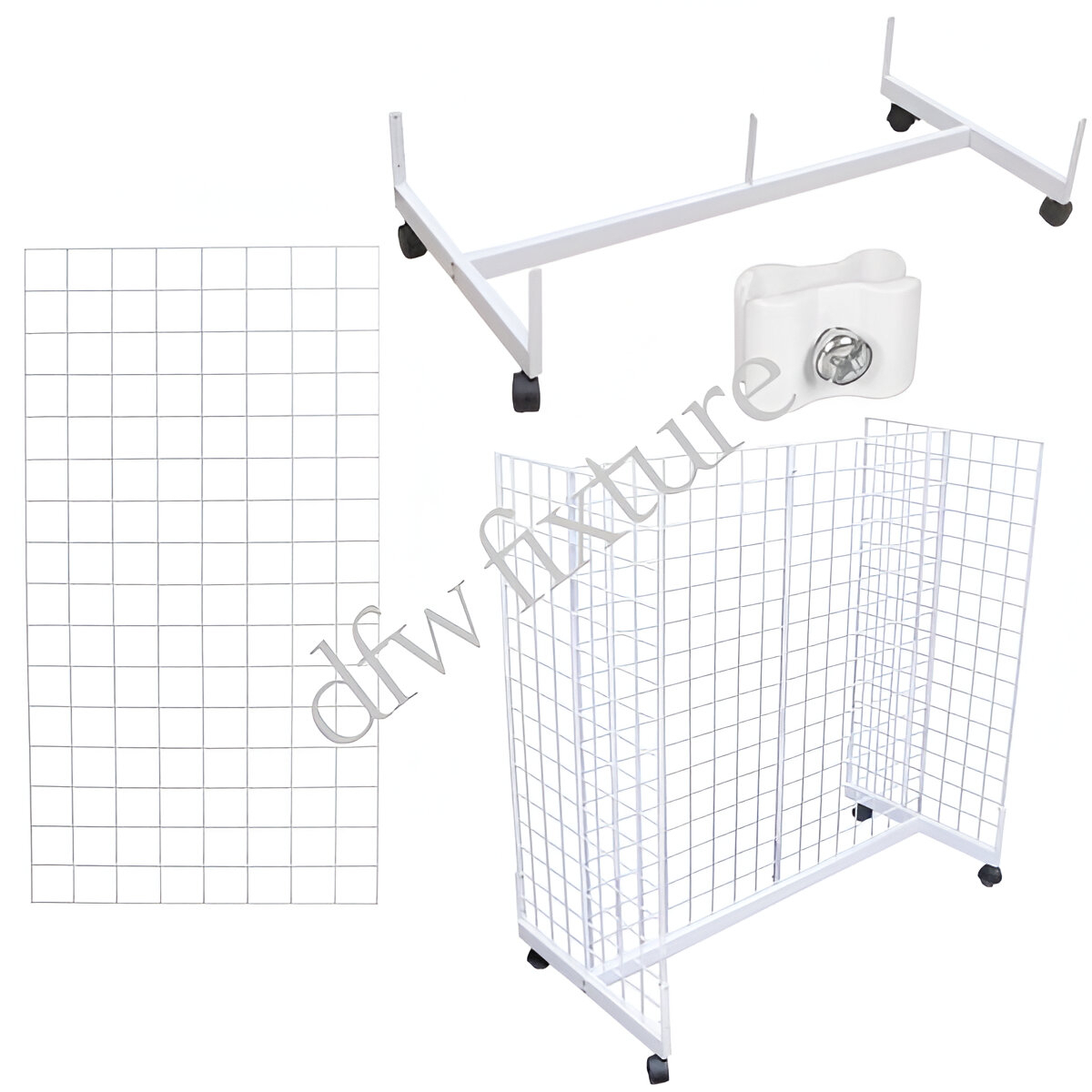 Grid Gondola Display- 4ft- White