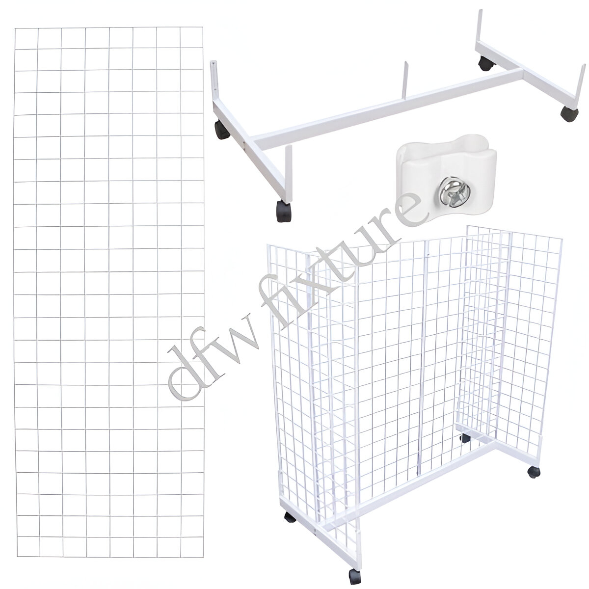 Grid Gondola Display- 6ft- White