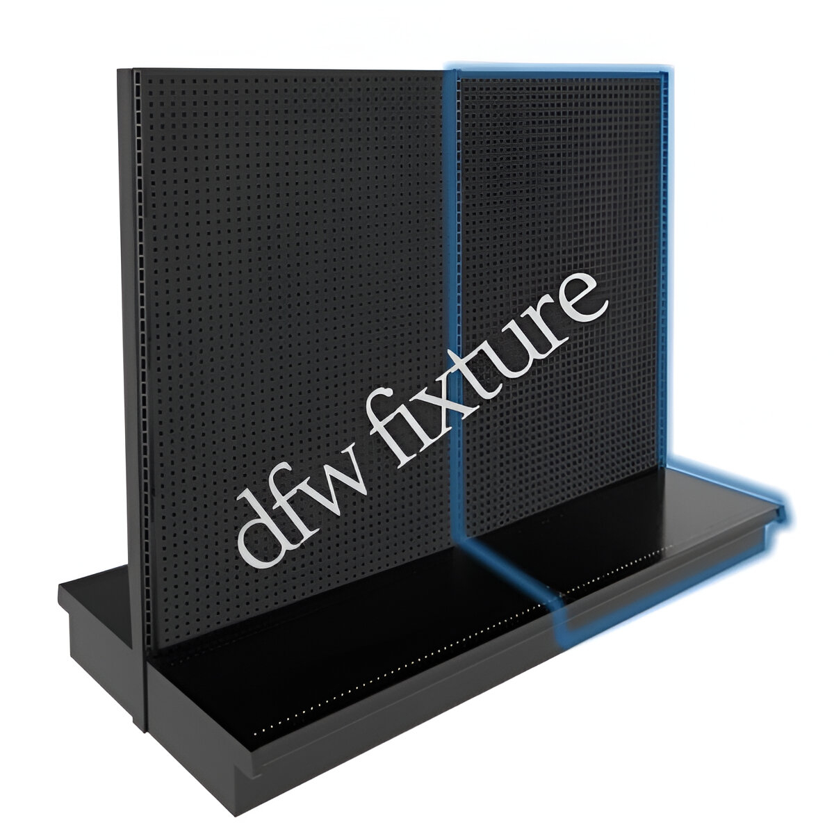 Gondola Aisle Add-On Unit - Black