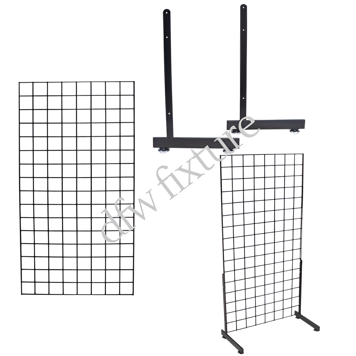 Grid L-Leg Display- 4ft- Black