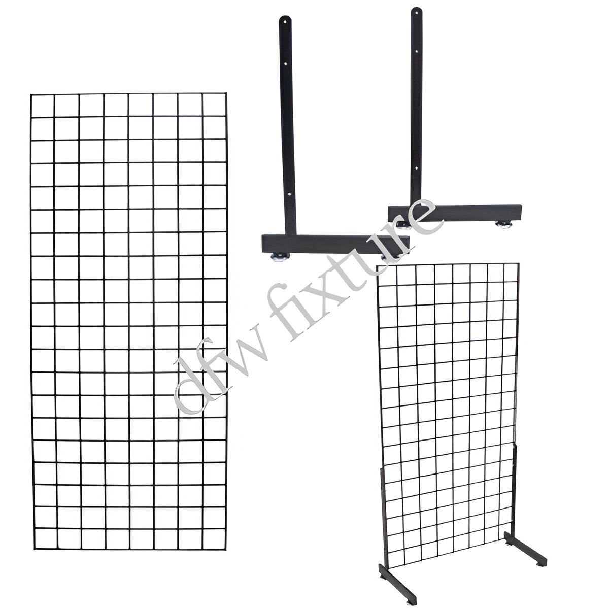 Grid L-Leg Display- 5ft- Black