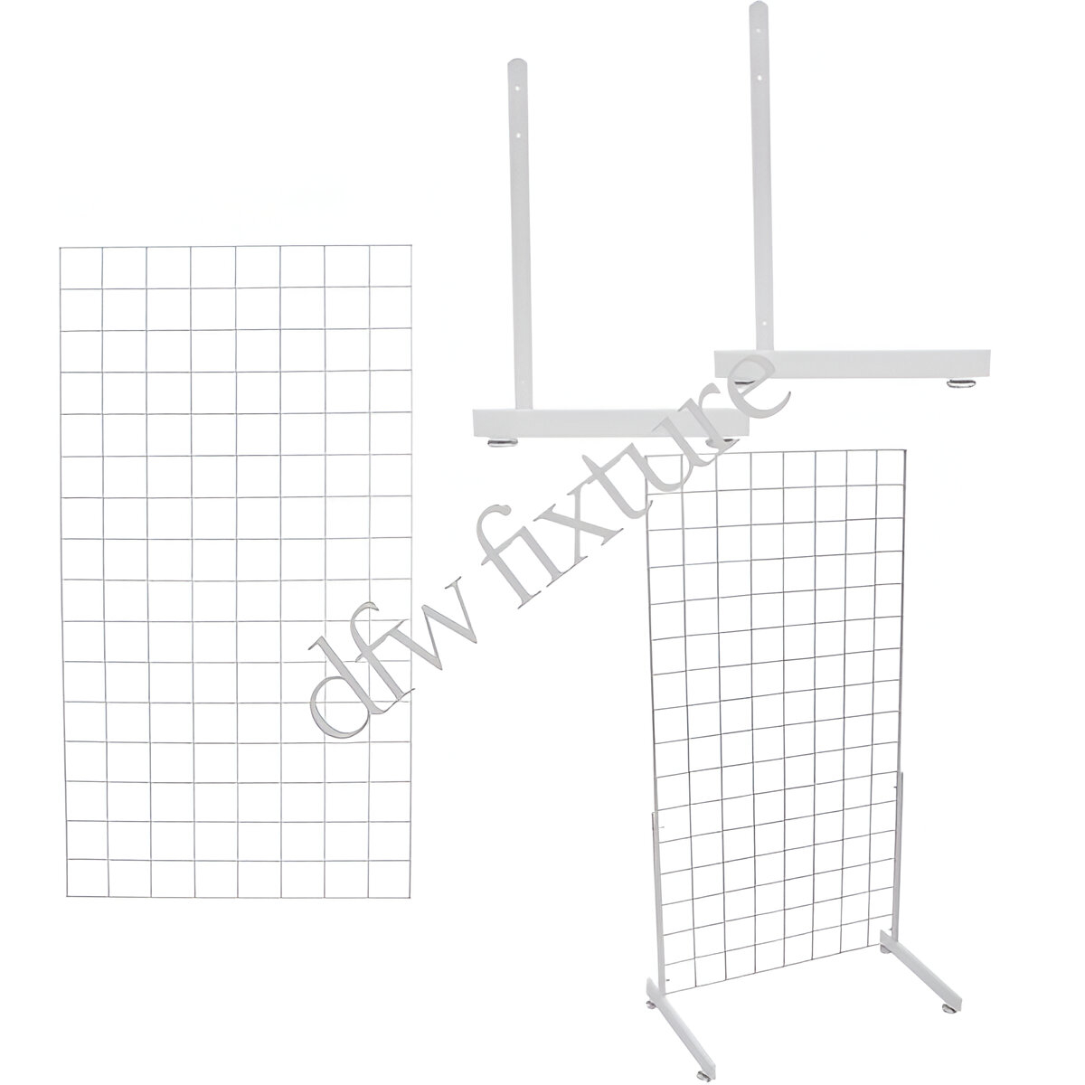 Grid L-Leg Display- 4ft- White