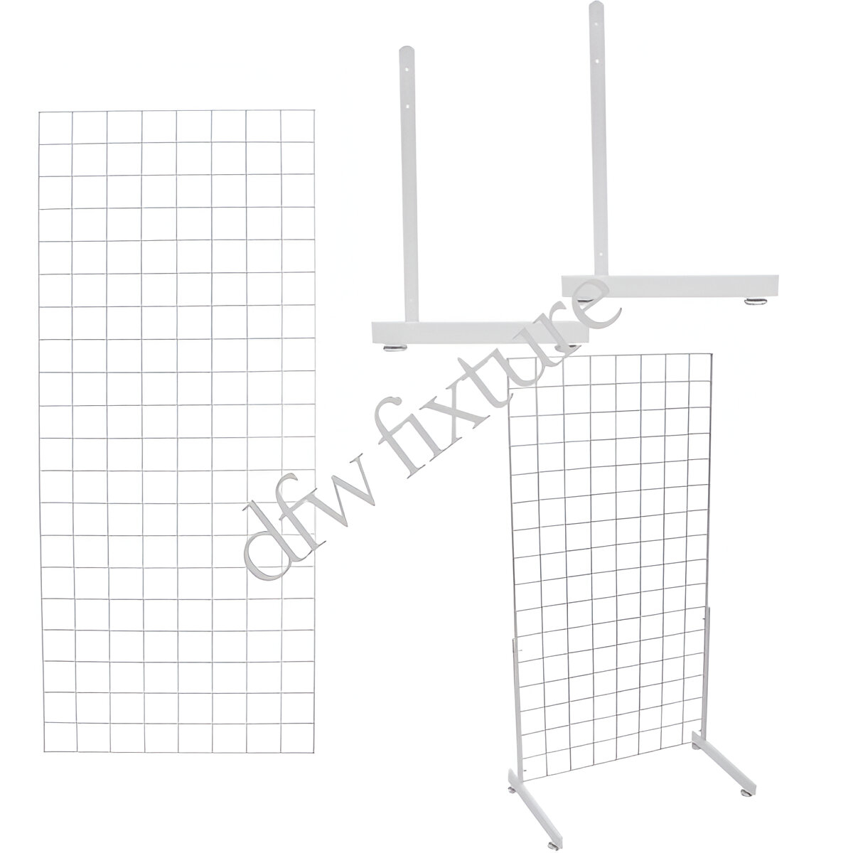 Grid L-Leg Display- 5ft- White