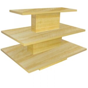 3 Tier Rectangle Display Table-Maple