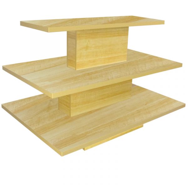 3 Tier Rectangle Display Table-Maple