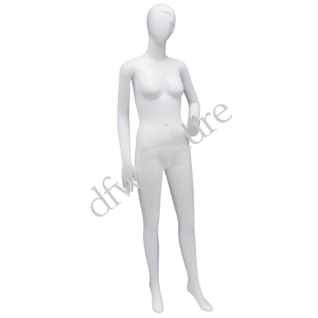 Plastic Gloss White Glitter Mannequin F37GWG-UNA