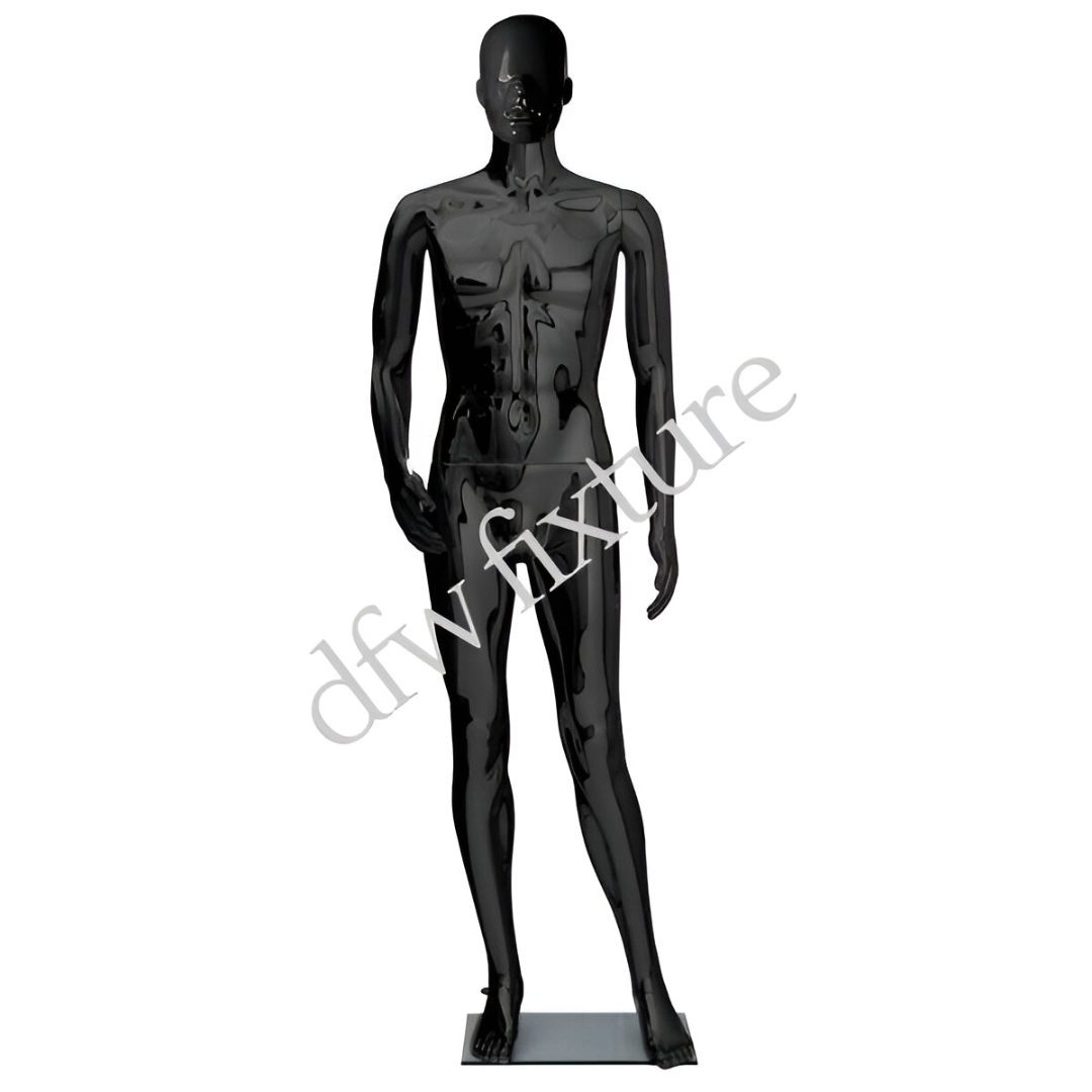 Plastic Male Mannequin Black M2GB-VIC
